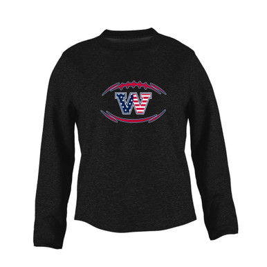 Washington Patriots W Script Football #3 Women's Sweatshirt