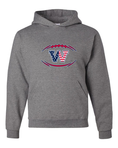 Washington Patriots W Script Football #3 Men's Premium Hoodie