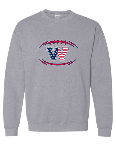 Washington Patriots W Script Football #3 Men's Sweatshirt