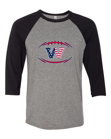 Washington Patriots W Script Football #3 Men's Baseball T-Shirt