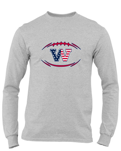 Washington Patriots W Script Football #3 Men's LS T-Shirt