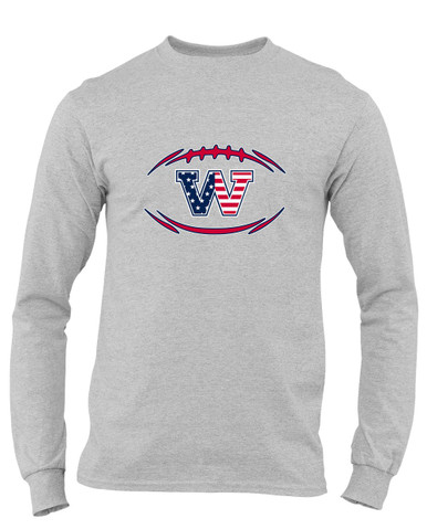 Washington Patriots W Script Football #3 Men's Premium LS T-Shirt