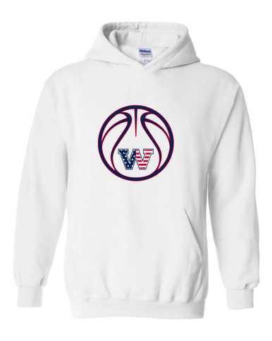 Washington Patriots W Script Basketball #2 Men's Hoodie