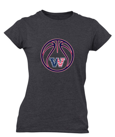 Washington Patriots W Script Basketball #2 Women's SS T-Shirt