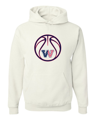 Washington Patriots W Script Basketball #2 Men's Premium Hoodie