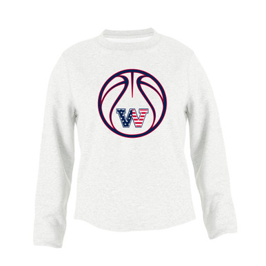 Washington Patriots W Script Basketball #2 Men's Sweatshirt