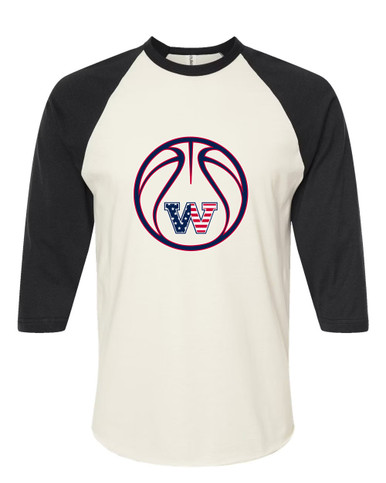 Washington Patriots W Script Basketball #2 Men's Baseball T-Shirt