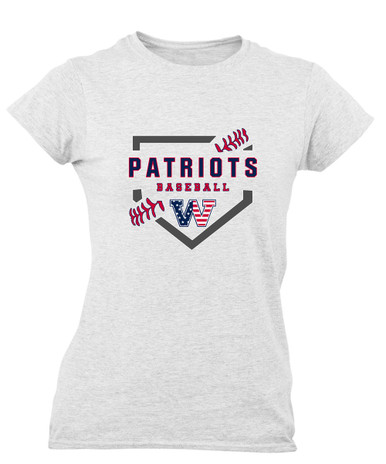 Washington Patriots W Script Baseball #2 Women's Premium SS T-Shirt