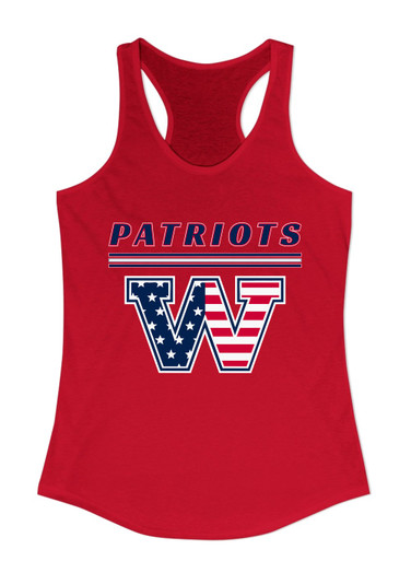 Washington Patriots W Script Mascot #8 Women's Tank Top