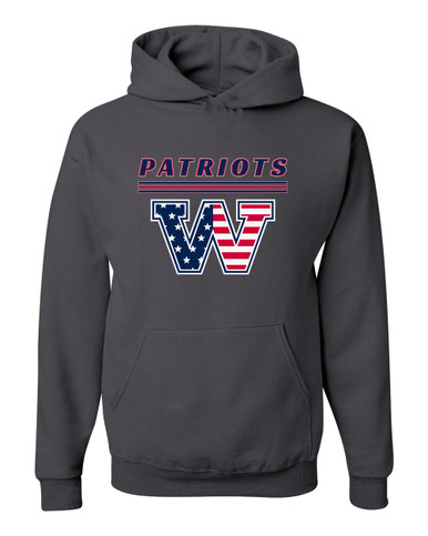Washington Patriots W Script Mascot #8 Men's Premium Hoodie