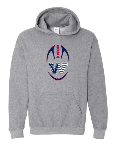 Washington Patriots W Script Football #4 Men's Hoodie
