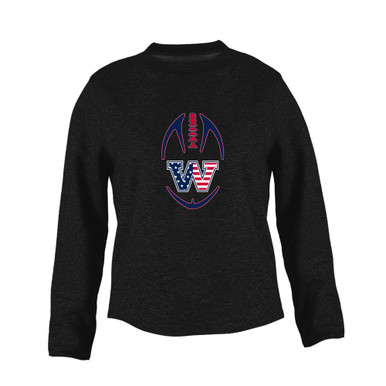 Washington Patriots W Script Football #4 Women's Sweatshirt