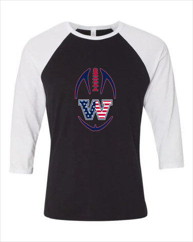 Washington Patriots W Script Football #4 Women's Baseball T-Shirt