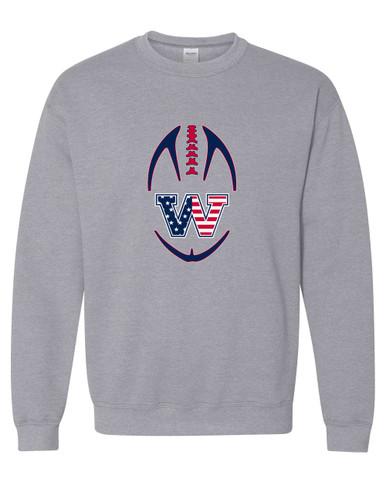 Washington Patriots W Script Football #4 Men's Sweatshirt