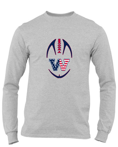 Washington Patriots W Script Football #4 Men's LS T-Shirt