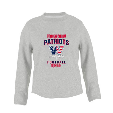 Washington Patriots W Script Football #6 Women's Sweatshirt