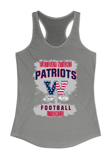 Washington Patriots W Script Football #6 Women's Tank Top