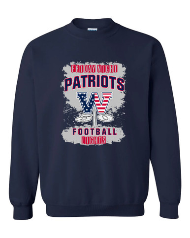 Washington Patriots W Script Football #6 Men's Sweatshirt