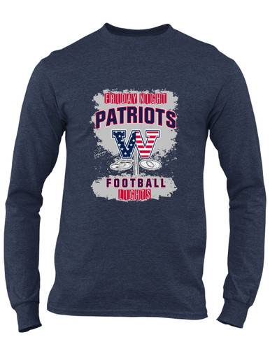 Washington Patriots W Script Football #6 Men's Premium LS T-Shirt