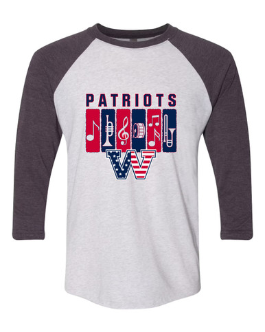 Washington Patriots W Script Band # 2 Women's Baseball T-Shirt
