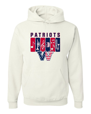 Washington Patriots W Script Band # 2 Men's Premium Hoodie
