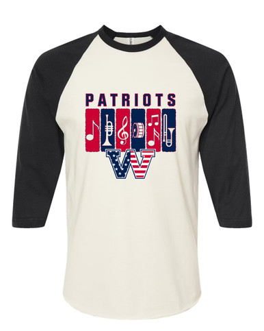Washington Patriots W Script Band # 2 Men's Baseball T-Shirt