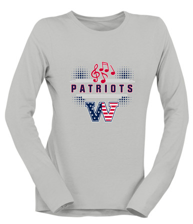 Washington Patriots W Script Band # 3 Women's Premium LS T-Shirt