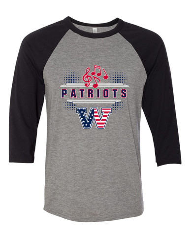 Washington Patriots W Script Band # 3 Women's Baseball T-Shirt