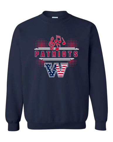 Washington Patriots W Script Band # 3 Men's Sweatshirt