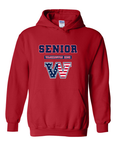 Washington Patriots W Script Senior #2 Men's Hoodie