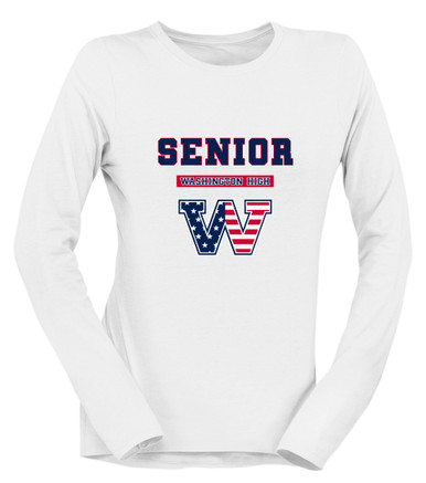 Washington Patriots W Script Senior #2 Women's LS T-Shirt