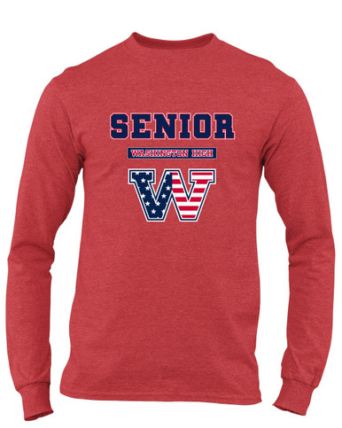 Washington Patriots W Script Senior #2 Men's LS T-Shirt