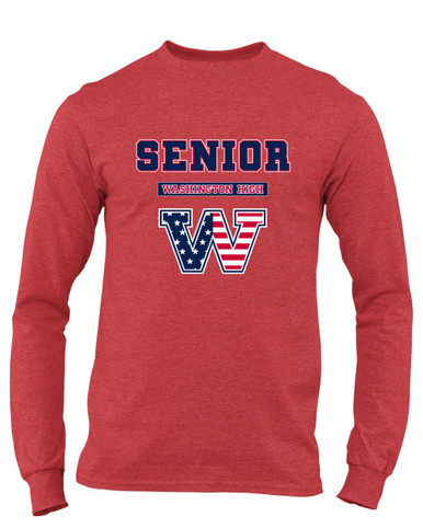 Washington Patriots W Script Senior #2 Men's Premium LS T-Shirt