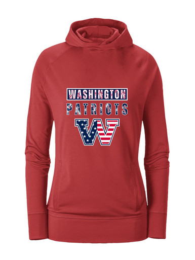 Washington Patriots W Script Mascot #9 Women's Hoodie