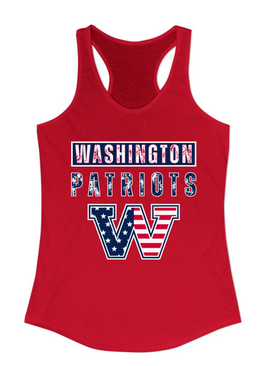 Washington Patriots W Script Mascot #9 Women's Tank Top