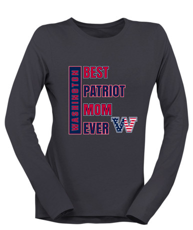 Washington Patriots W Script Best Patriot Mom Women's LS T-Shirt