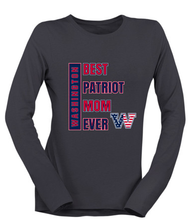 Washington Patriots W Script Best Patriot Mom Women's Premium LS T-Shirt