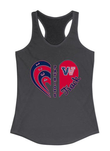Washington Patriots W Script Heart Track Women's Tank Top