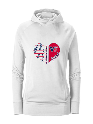 Washington Patriots W Script Heart Band Women's Hoodie