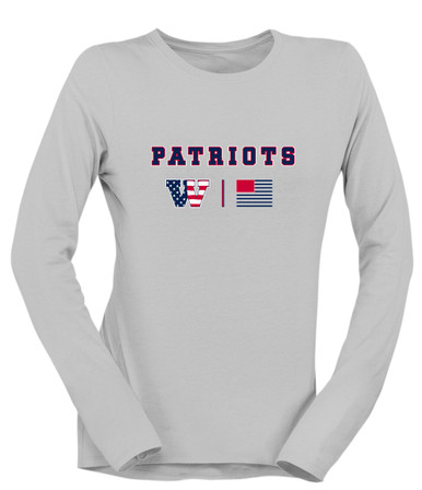 Wootton Patriots Team Colors Flag Women's LS T-Shirt