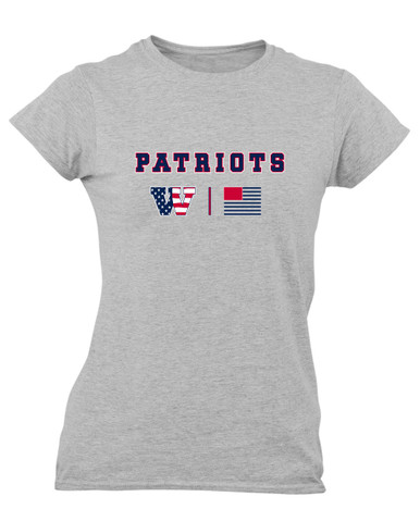 Wootton Patriots Team Colors Flag Women's Premium SS T-Shirt