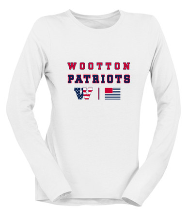 Wootton Patriots Spirit Flag Women's Premium LS T-Shirt
