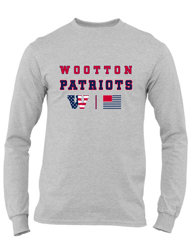 Wootton Patriots Spirit Flag Men's LS T-Shirt