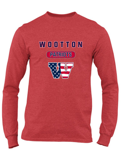 Wootton Patriots Mascot #3 Men's LS T-Shirt
