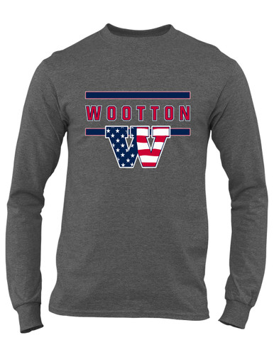 Wootton Patriots Mascot #4 Men's LS T-Shirt
