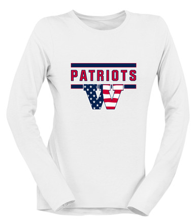 Wootton Patriots Mascot #5 Women's LS T-Shirt
