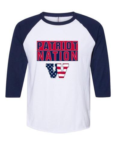 Wootton Patriots Nation #1 Women's Baseball T-Shirt