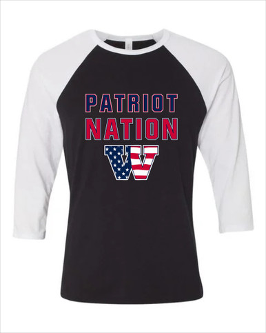Wootton Patriots Nation #2 Women's Baseball T-Shirt