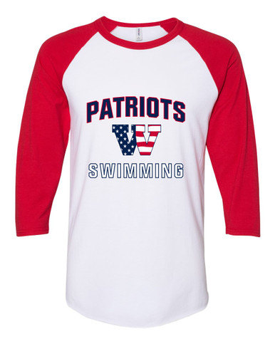 Wootton Patriots Swimming Men's Baseball T-Shirt