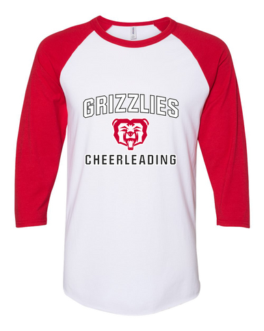 McMinnville Grizzlies Cheerleading Women's Baseball T-Shirt